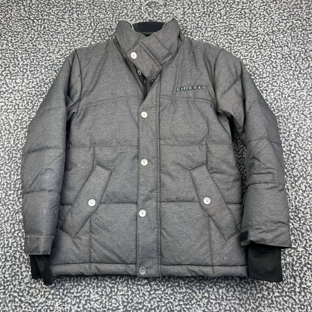 Firefly Aquabase Pro Puffer Jacket Men Small Gray Snowboard Ski Winter Coat S